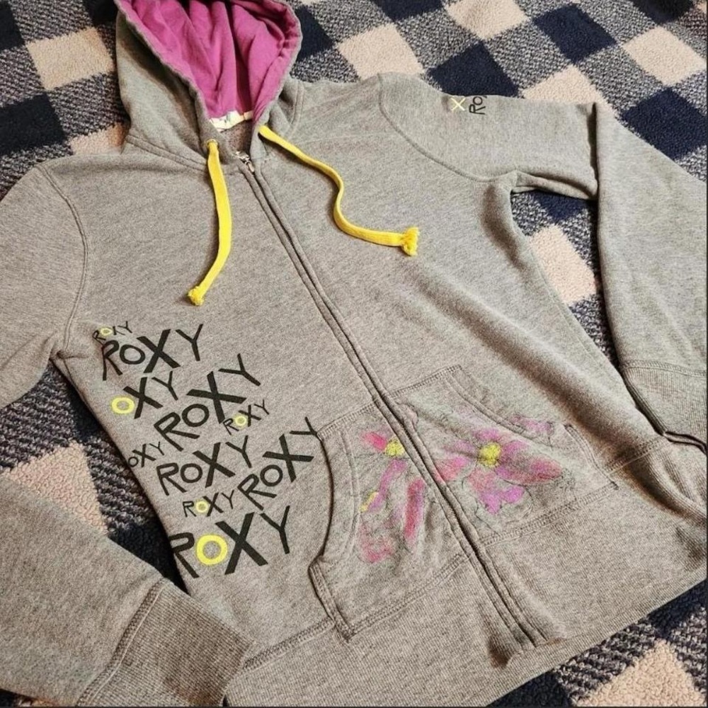 Y2K style Roxy Gray Hooded jacket